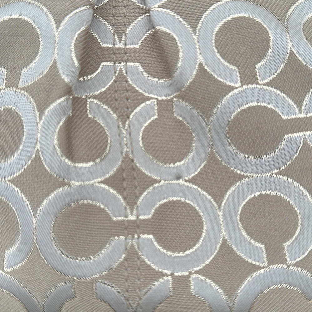 COACH Ashley Khaki & Gold Lurex Optic Art Swingpack Crossbody - Picture 4 of 16